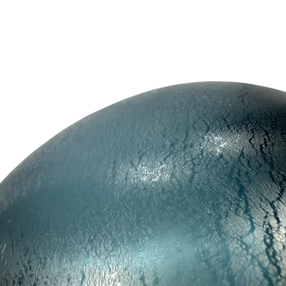 Vintage Buzz Williams Signed Art Glass Hand Blown Vase Blue Subtle Mottled‎ 1983